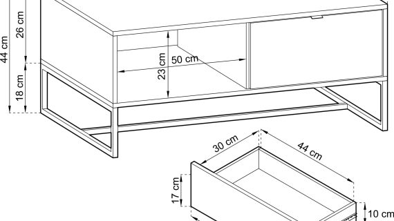 miniaturka Ława Bursztyn Praktyczna do Salonu