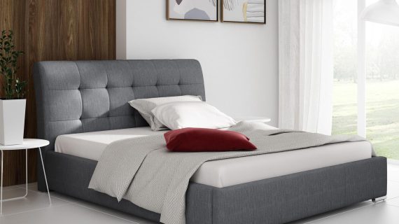 miniaturka Luksusowe Łóżko AMBRO z Wygiętym Zagłówkiem