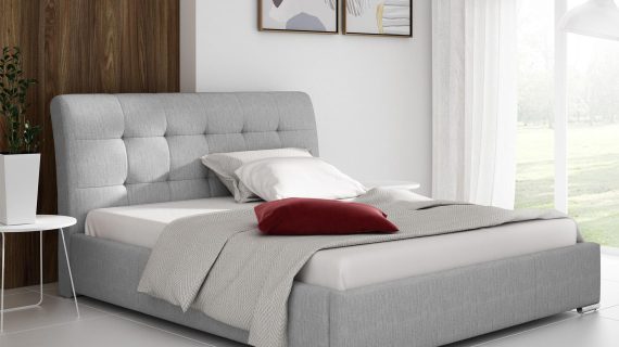 miniaturka Luksusowe Łóżko AMBRO z Wygiętym Zagłówkiem