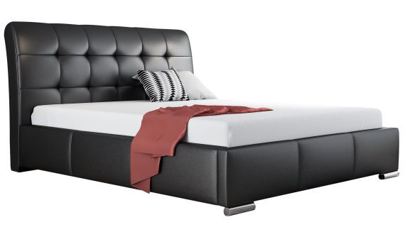 Luksusowe Łóżko AMBRO z Wygiętym Zagłówkiem