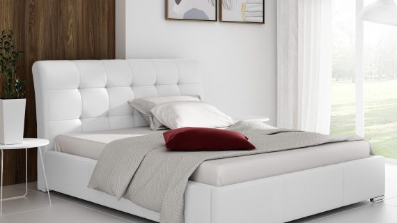 miniaturka Luksusowe Łóżko AMBRO z Wygiętym Zagłówkiem