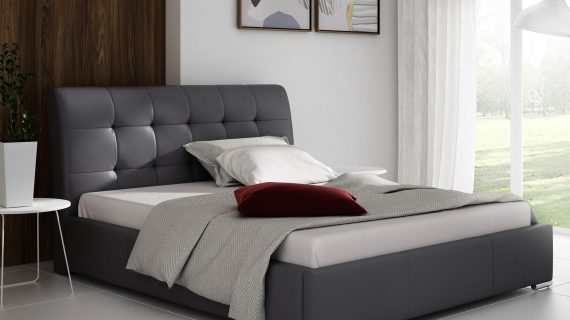 miniaturka Luksusowe Łóżko AMBRO z Wygiętym Zagłówkiem