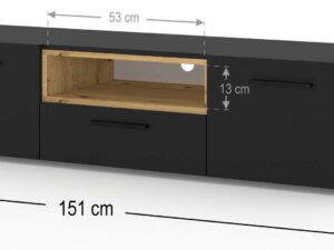 miniaturka Meblościanka Nimet C Czarny Mat Klasyczna
