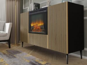 miniaturka Komoda Navia z Kominkiem Nowoczesna