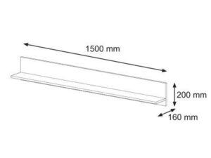 miniaturka Półka Kismet 150 cm Wisząca do Salonu