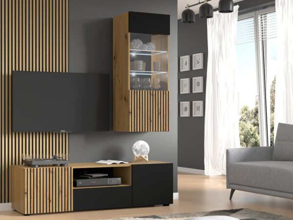 Zestaw mebli z lamelami