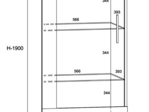 miniaturka Meblościanka Nimet C Czarny Mat Klasyczna