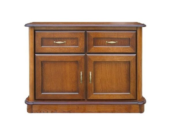 Drewniana komoda z szafkami i szufladami w stylu tradycyjnym