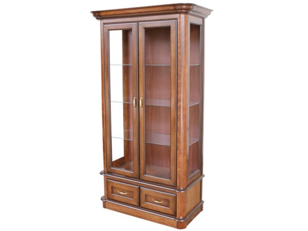 Przeszklona witryna z szufladami w stylu klasycznym