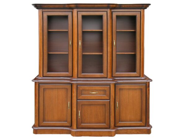 Przeszklona witryna z szufladami w stylu klasycznym