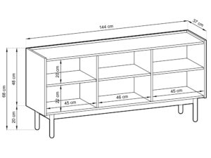 miniaturka Komoda Baro z Marmurowym Akcentem