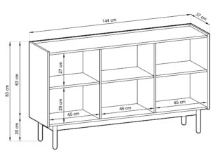 miniaturka Komoda Baro na Drewnianych Nóżkach