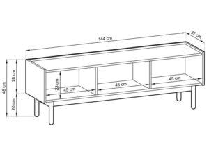 miniaturka Szafka RTV Baro na Nóżkach 144cm