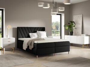 miniaturka Łóżko Aveline z Drewnianymi Nóżkami