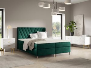 miniaturka Łóżko Aveline z Drewnianymi Nóżkami