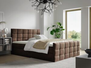 miniaturka Kontynentalne Łóżko Clarismo z Ozdobnymi Guzikami