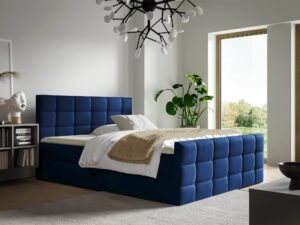 miniaturka Kontynentalne Łóżko Clarismo z Ozdobnymi Guzikami