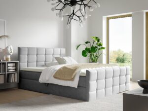 miniaturka Kontynentalne Łóżko Clarismo z Ozdobnymi Guzikami