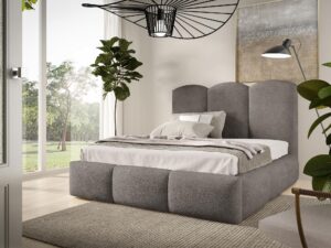 miniaturka Łóżko JOWISZ Tapicerowane z Pojemnikiem na Pościel