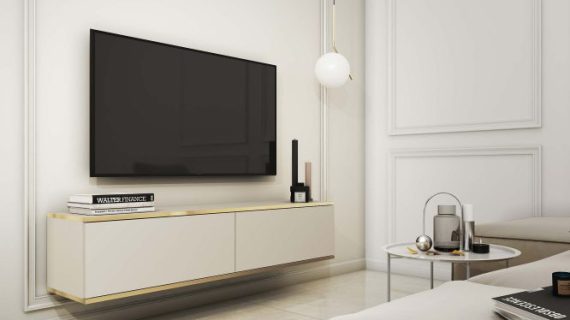 miniaturka Szafka RTV Teyser z Złotymi Listwami Elegancja