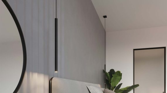 miniaturka Biała Lampa z stalowej serii PERSEO 1