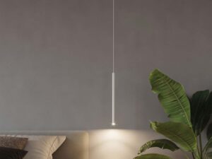 miniaturka Biała Lampa z stalowej serii PERSEO 1