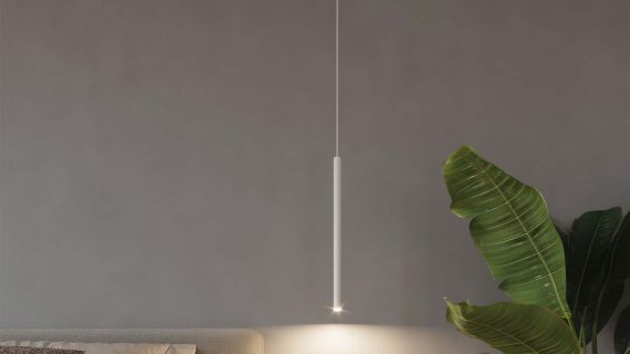 miniaturka Biała Lampa z stalowej serii PERSEO 1