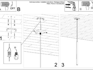 miniaturka Biała Lampa z stalowej serii PERSEO 1