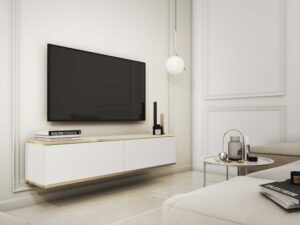 miniaturka Szafka RTV Teyser z Złotymi Listwami Elegancja