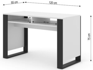 miniaturka Biurko Takoz Praktyczne z Dwoma Półkami