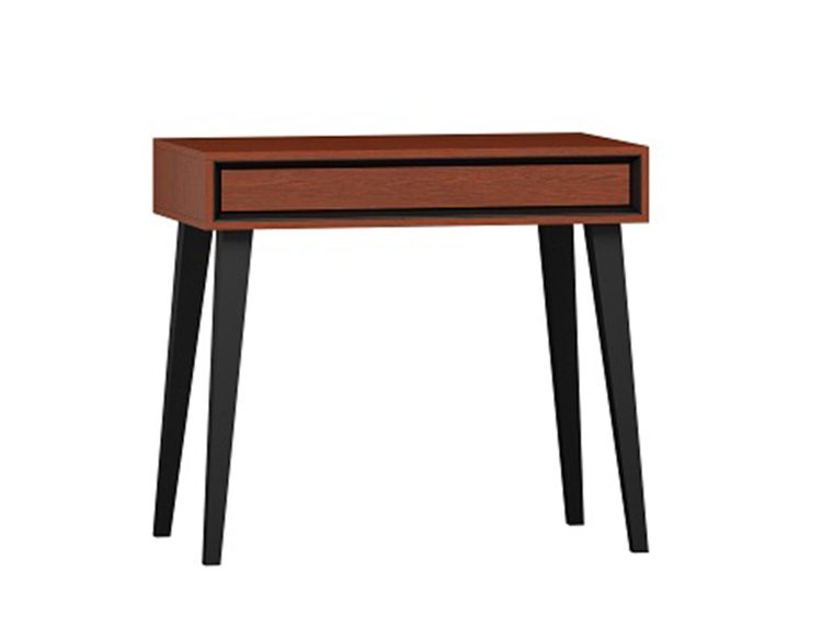 Nowoczesna konsola z czarnymi nogami i jedną szufladą