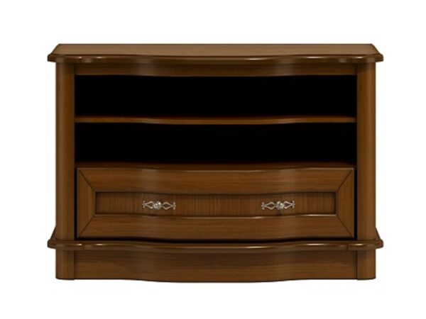 Komoda RTV z półkami i trzema dolnymi szufladami