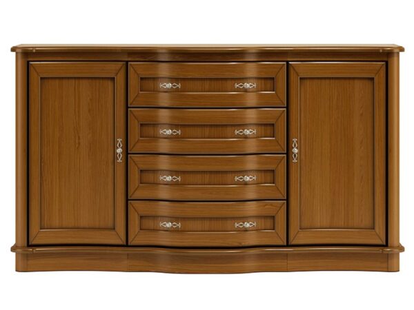 Duża komoda z pięcioma szufladami i frezowanym frontem