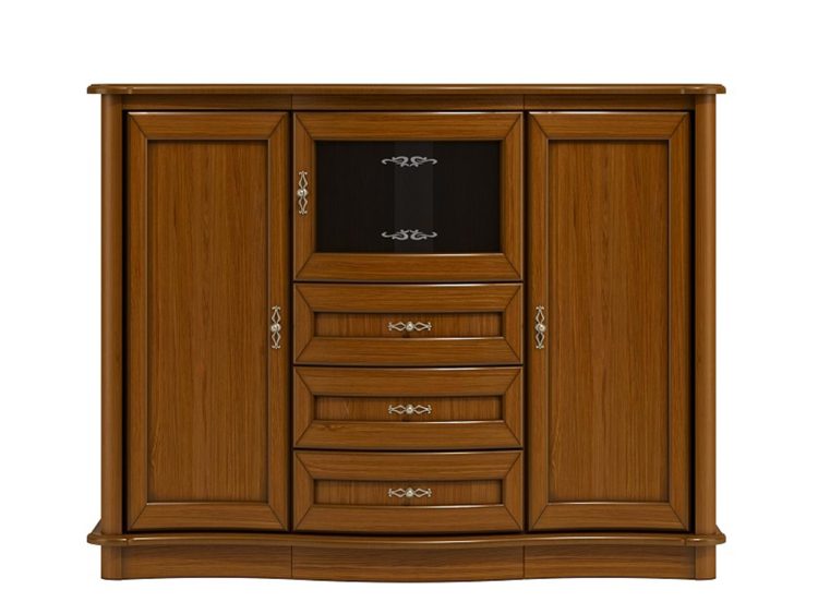 Segment RTV z trzema szufladami i drzwiczkami bocznymi