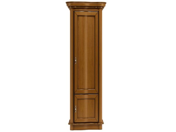 Wąska szafa jednodrzwiowa z frezowanym frontem