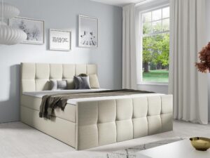 miniaturka Łóżko Kontynentalne Fiore z Eleganckim Pikowaniem