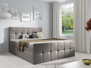 miniaturka Łóżko Kontynentalne Fiore z Eleganckim Pikowaniem