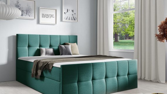 miniaturka Łóżko Kontynentalne Fiore z Eleganckim Pikowaniem