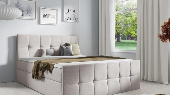 miniaturka Łóżko Kontynentalne Fiore z Eleganckim Pikowaniem