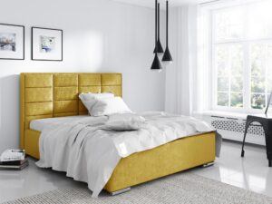 miniaturka Łóżko AMELIA z Wysokim Tapicerowanym Zagłówkiem