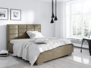 miniaturka Łóżko AMELIA z Wysokim Tapicerowanym Zagłówkiem