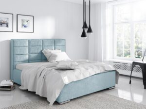 miniaturka Łóżko AMELIA z Wysokim Tapicerowanym Zagłówkiem