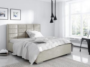 miniaturka Łóżko AMELIA z Wysokim Tapicerowanym Zagłówkiem