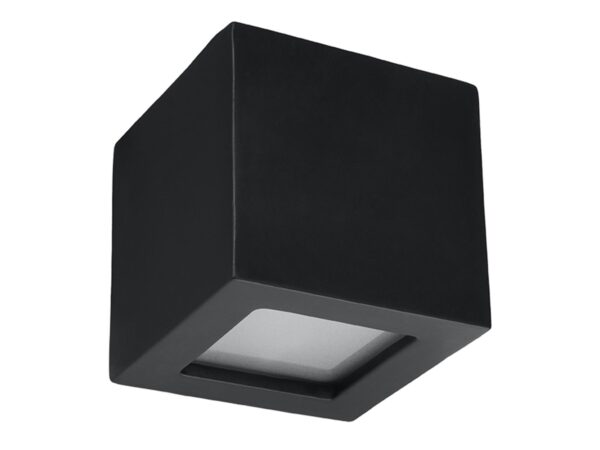 Czarna kostka LED z dyfuzorem dolnym, styl modern