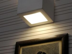 miniaturka Ceramiczny Kinkiet Regulus w Stylu Loft Szary lub Biały