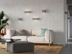 miniaturka Ceramiczny Kinkiet Regulus w Stylu Loft Szary lub Biały