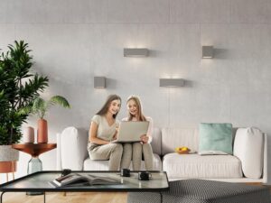 miniaturka Ceramiczny Kinkiet Regulus w Stylu Loft Szary lub Biały