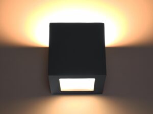 miniaturka Ceramiczny Kinkiet Regulus w Stylu Loft Szary lub Biały