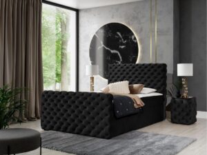 miniaturka Kontynentalne Łóżko FASCINO w Stylu Chesterfield