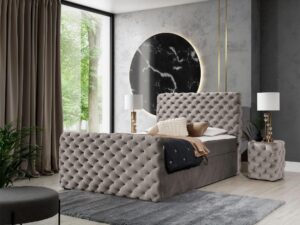 miniaturka Kontynentalne Łóżko FASCINO w Stylu Chesterfield